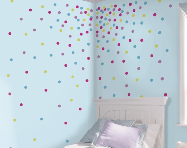 Glitterkonfetti i olika färger wall stickers
