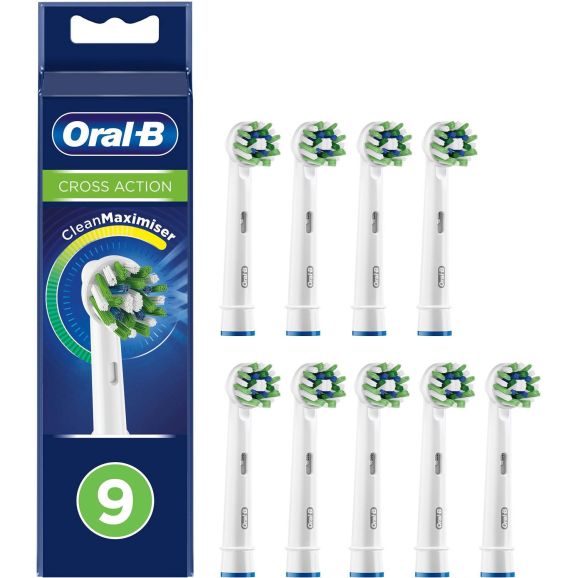 Oral-B Cross Action Borsthuvuden 9 x