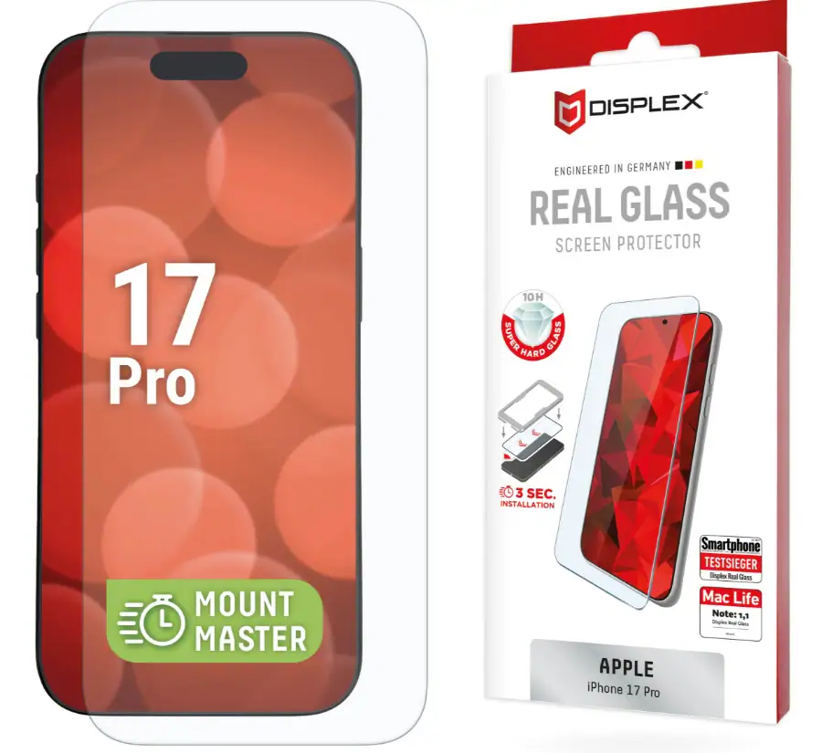 DISPLEX Real Glass MM skärmskydd för Apple iPhone 17 Pro