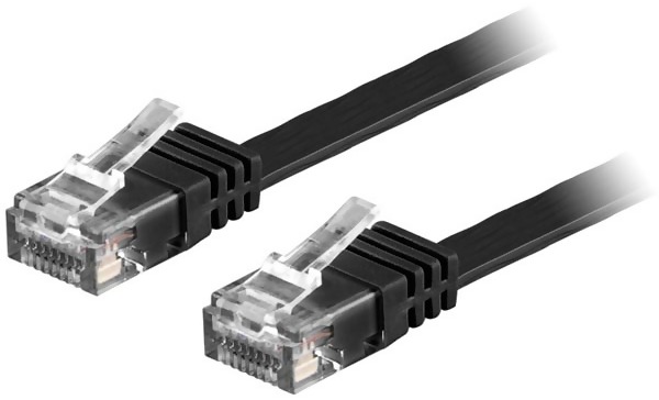 DELTACO TP-kabel Cat6 Tunn U/UTP Svart 15 m