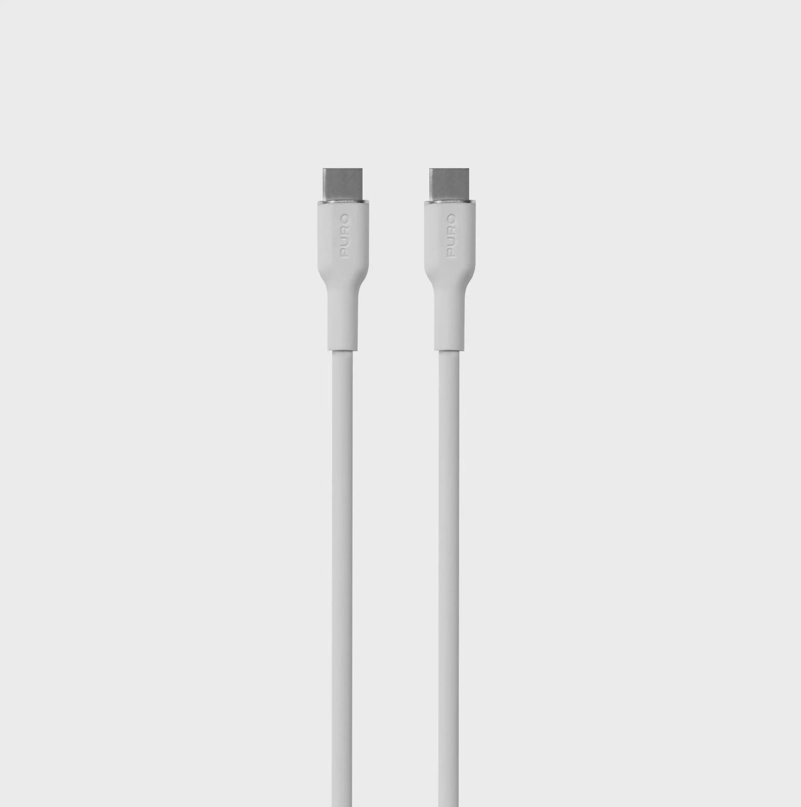 Puro Soft USB-C - USB-C 60W 1,5 m silikonkabel - vit