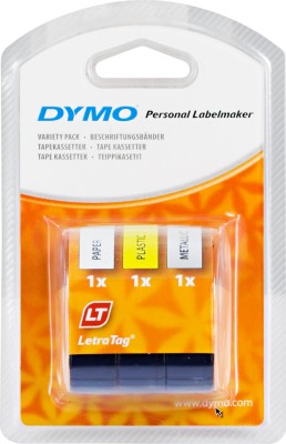 Dymo Letratag Assorted 3 pack etikett-tejp
