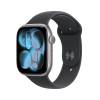 Apple Watch Series 11 GPS 46 mm rymdgrå aluminum, svart sportband - M/L