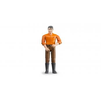 Bruder Man, light skin, brown jeans toy