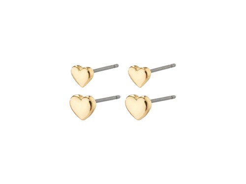 PILGRIM - AFRODITTE Heart Earrings 2-in-1 Set - Gold-Plated - 5 mm / 6 mm, bild 2