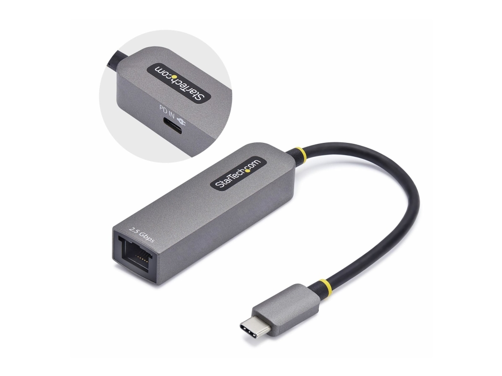 StarTech.com 2.5GbE USB-C to Ethernet Adapter - network adapter - USB-C 3.2 Gen 1 / Thunderbolt 3 - 10M/100M/1G/2.5 Gigabit Ethernet + USB-C 3.2 Gen 1