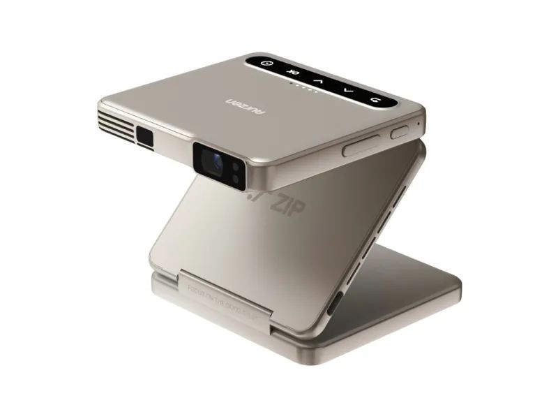 Aurzen ZIP Tri-Fold Portable Mini Projektor - Guld