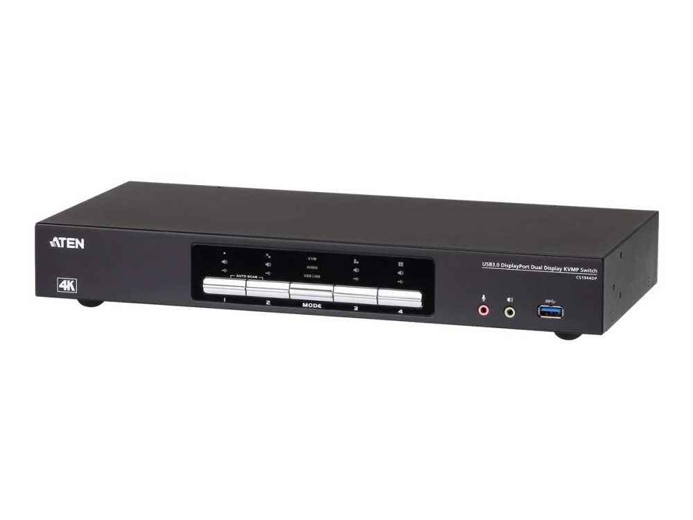 Aten KVM-switch för 4 datorer - Dual Display - USB 3.0 - 4K - DisplayPort, bild 2