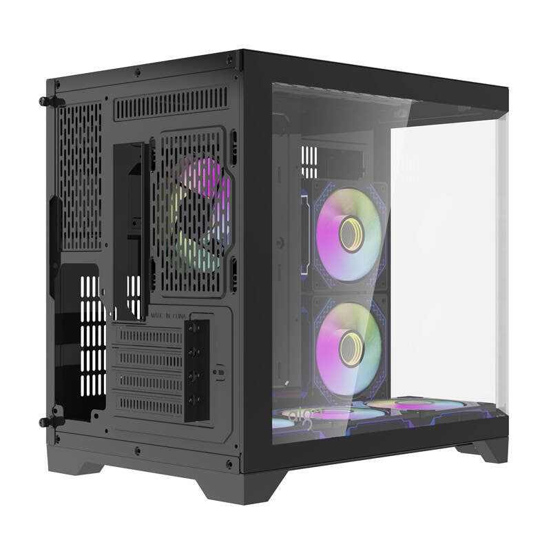 Darkflash FT418 computer case + 6 aRGB fans (black) - Chassi - Minitower - Svart, bild 2