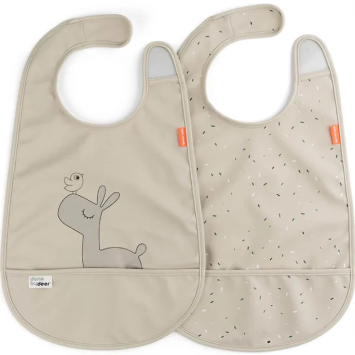 Done by Deer haklapp med kardborr 2-pack, Lalee sand