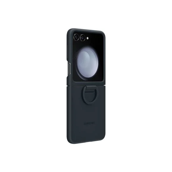 Samsung Galaxy Z Flip5 5G silikonfodral med ring, blå