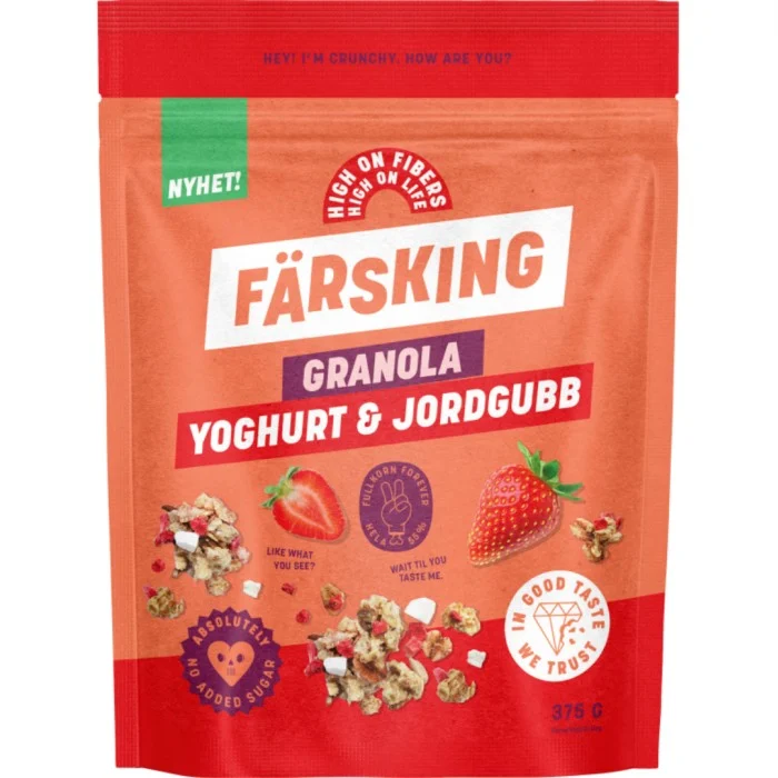 Färsking Granola Yoghurt & Jordgubb 375 g