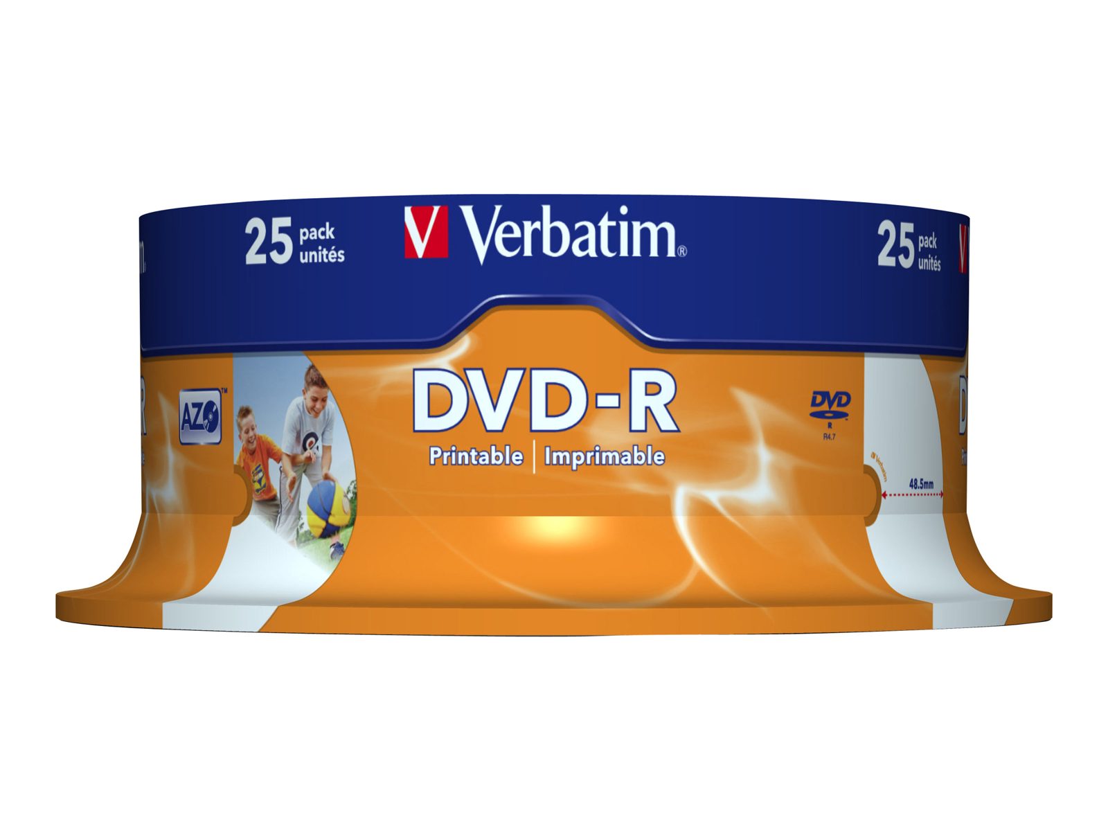 Verbatim DVD-R 4,7GB 25PK Spindel print