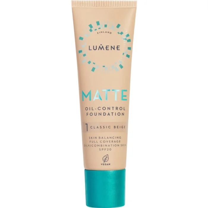 Lumene Matte Oil-Control Foundation SPF20 1 Classic Beige, bild 3