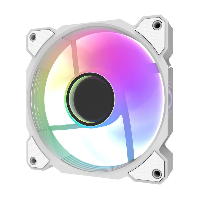 Darkflash DR08 Cooling Fan (White) - Chassi fläkt - 120mm - Vit med RGB LED - 30 dBA, bild 2