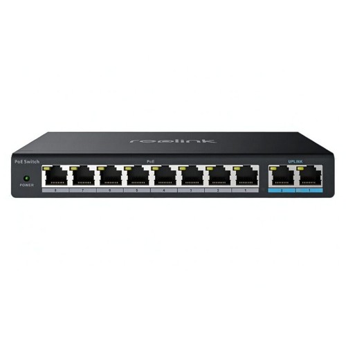 Reolink – 10-portars PoE Switch – 120W Effektstyrning – Svart