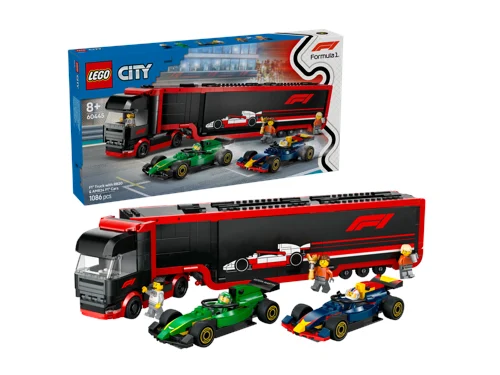 LEGO City F1 lastbil med RB20 & AMR24 F1 bilar 60445, bild 2