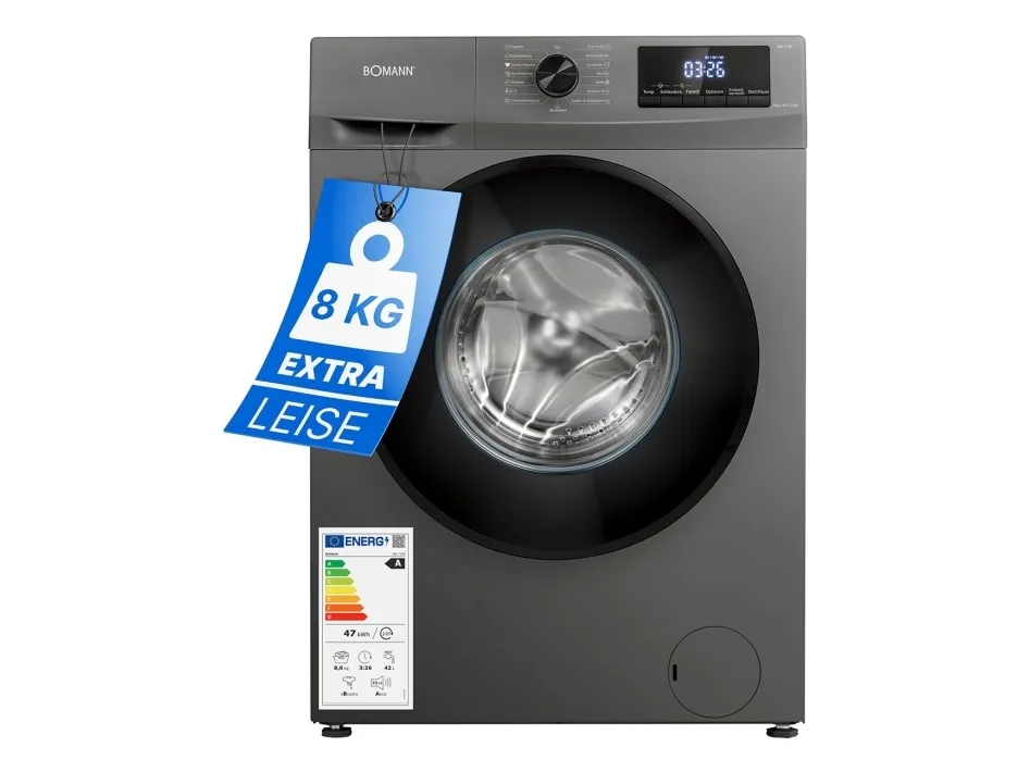 Bomann - Tvättmaskin - frontmatad - 8 kg - 1400 rpm