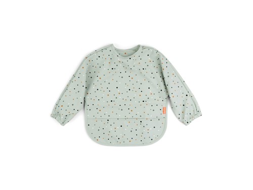 Done by Deer Sleeved Pocket Bib Happy Dots, Green, bild 3