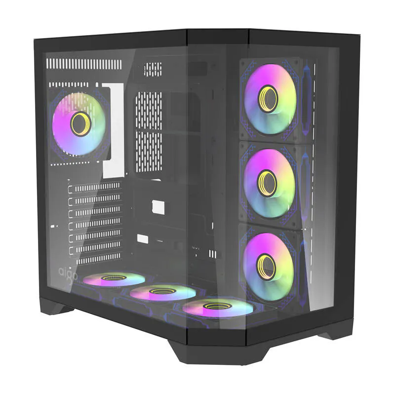 Darkflash FT418 PRO Computer Case with 7 ARGB Fans - Black - Chassi - Svart, bild 2