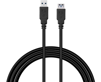 Andersson USB-A hane till USB-A hona 3.0 Extension, 2m - Black