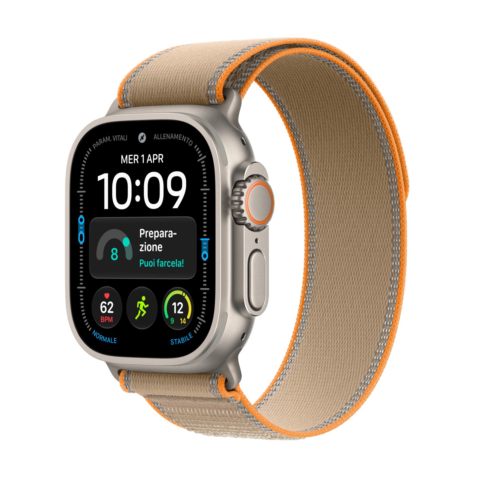 Apple Watch Ultra 4 GPS + Cellular 49 mm naturligt titan, sand Terrängloop - S/M, bild 5