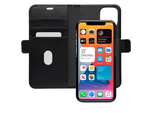 dbramante1928 Lynge - Vikbart fodral för mobiltelefon - narvat läder - svart - för Apple iPhone 12 Pro Max, bild 2