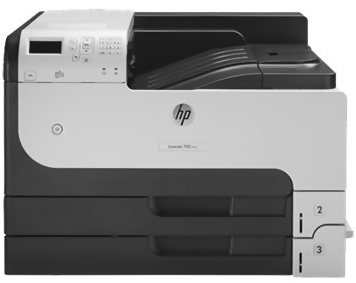 HP LaserJet Enterprise 700 M712dn , A3+, 1200x1200 dpi, 40 ppm, duplex, USB/LAN