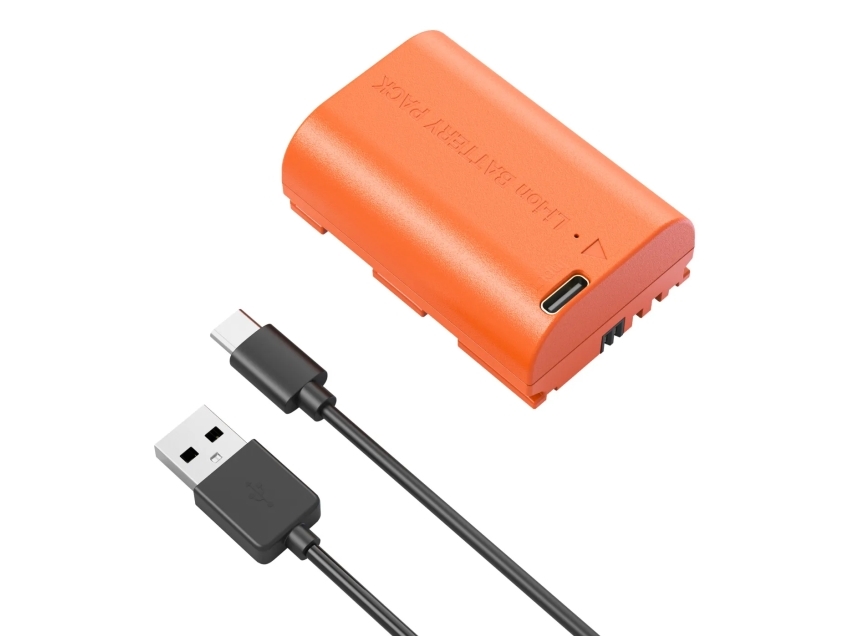 SmallRig 5407 Canon LP-E6P USB-C Battery + Cable, orange
