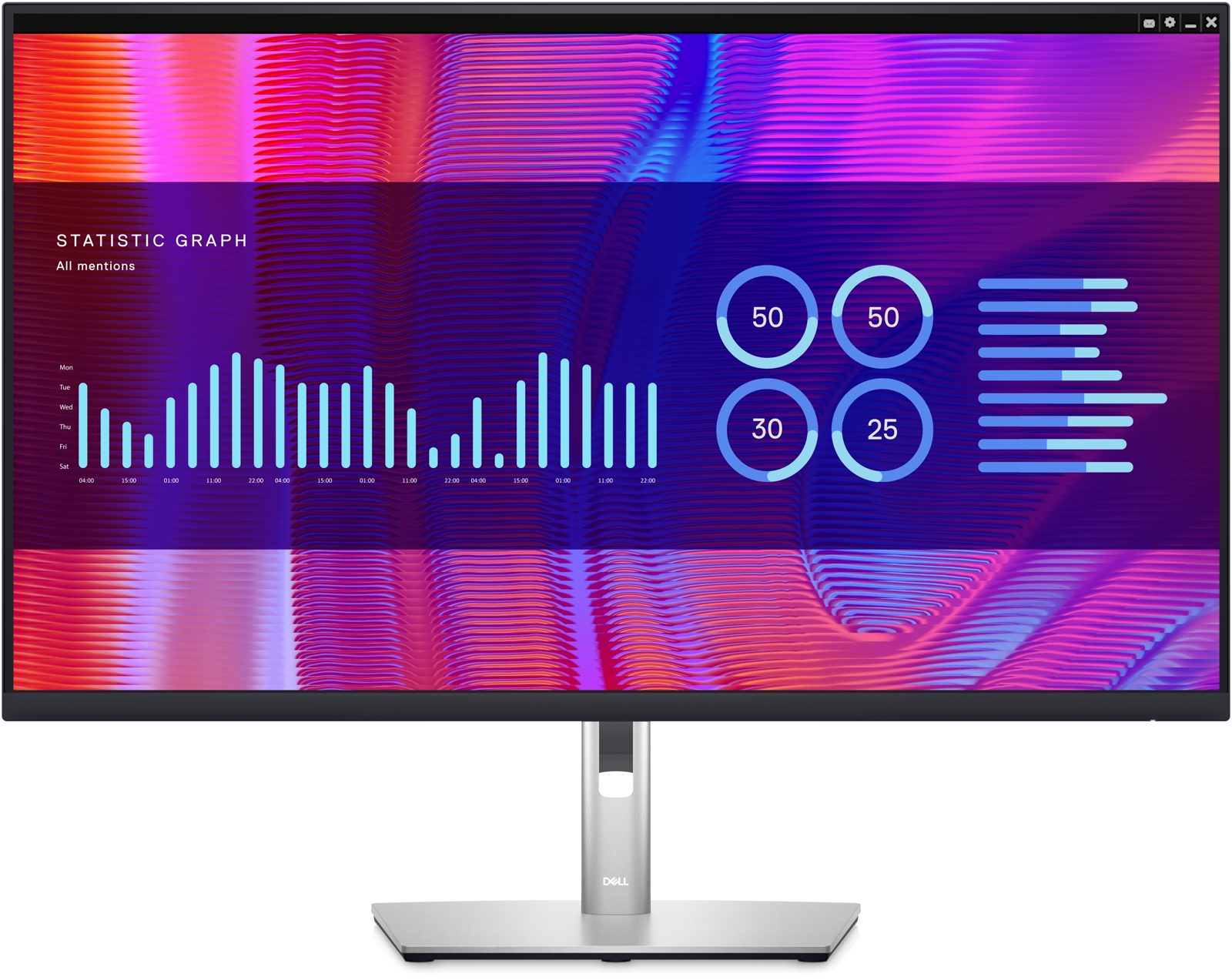 31.5" Dell P3223DE, IPS 2560x1440, 5 ms, höjdjusterbar, pivot, HDMI/DP/USB-C 65W, USB 3.2-hubb, bild 3