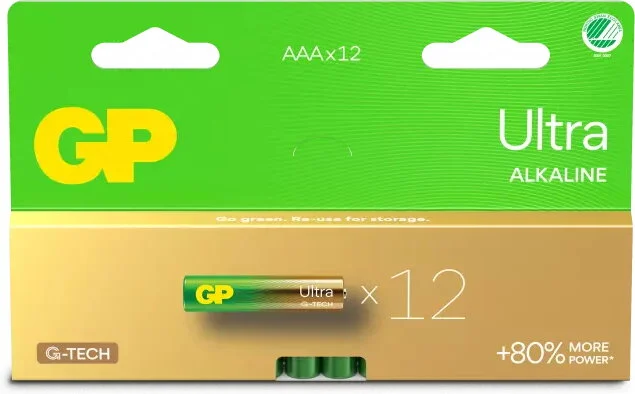 GP Ultra Alkaline AAA-batteri, 24AU/LR03, 12-pack, bild 2