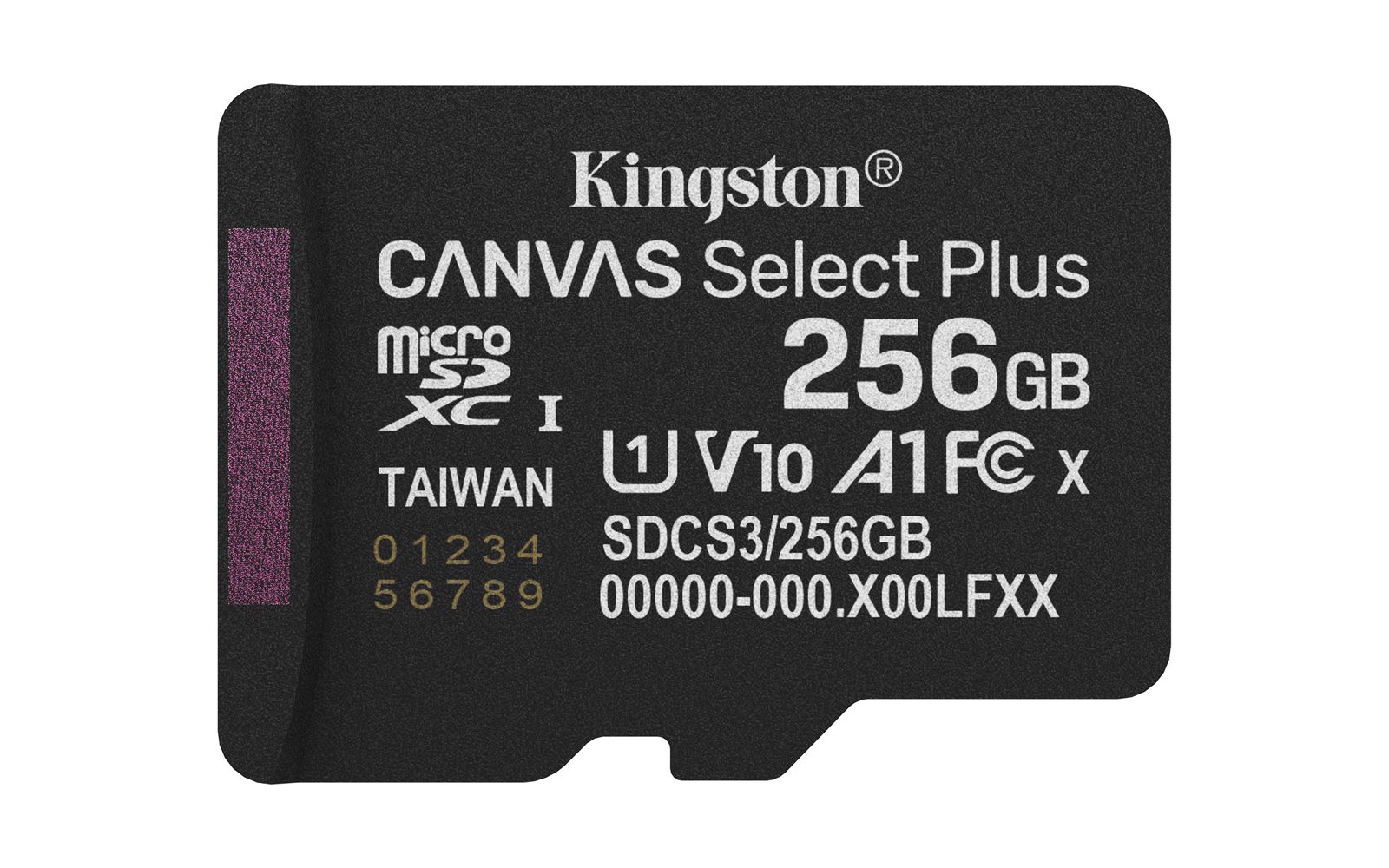 Micro Secure Digital SDXC 256 GB Kingston Canvas Select Plus Gen3, 150 MB/sek läs, Class 10, A1, UHS-I U1, bild 2