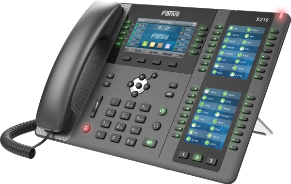 Fanvil X210 V2, IP-telefon, Svart, Ansluten handenhet, Bord/vägg, 20 linjer, 2000 poster