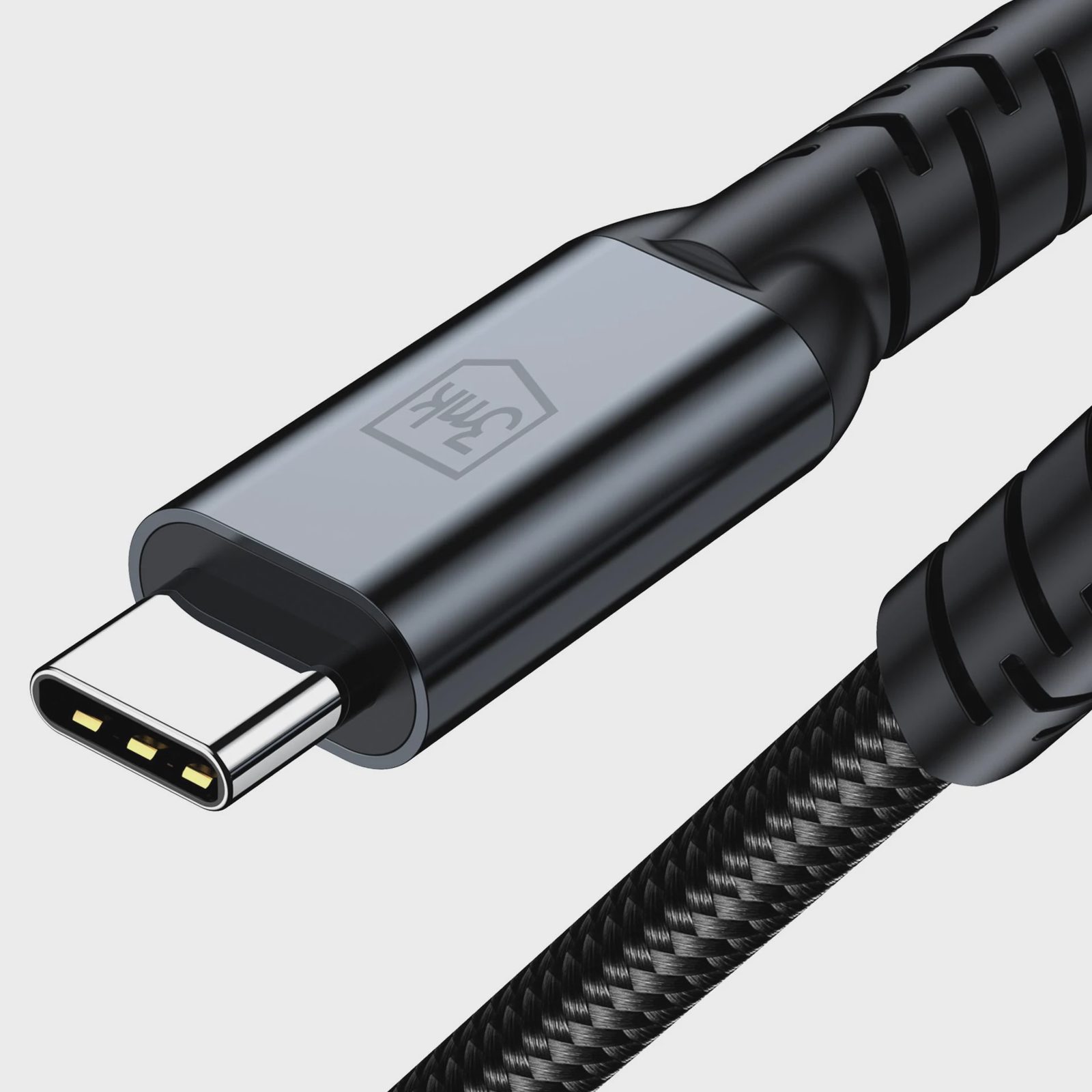 Hurtel Hyper Cable N-Series USB-C / USB-C Thunderbolt 4 2m 240W 40Gb/s 8K60Hz - Svart, bild 4