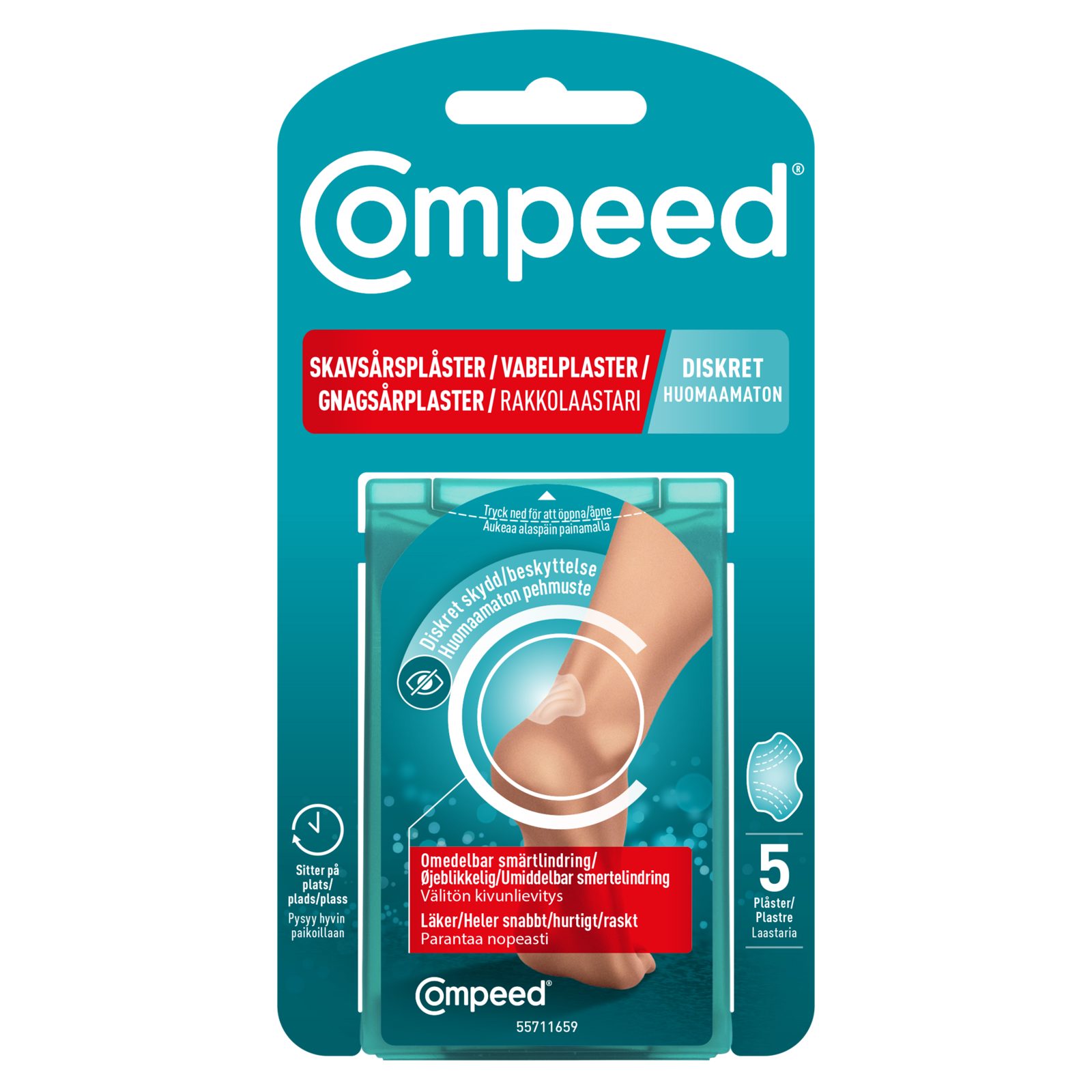 COMPEED Skavsårsplåster Diskret 5 st