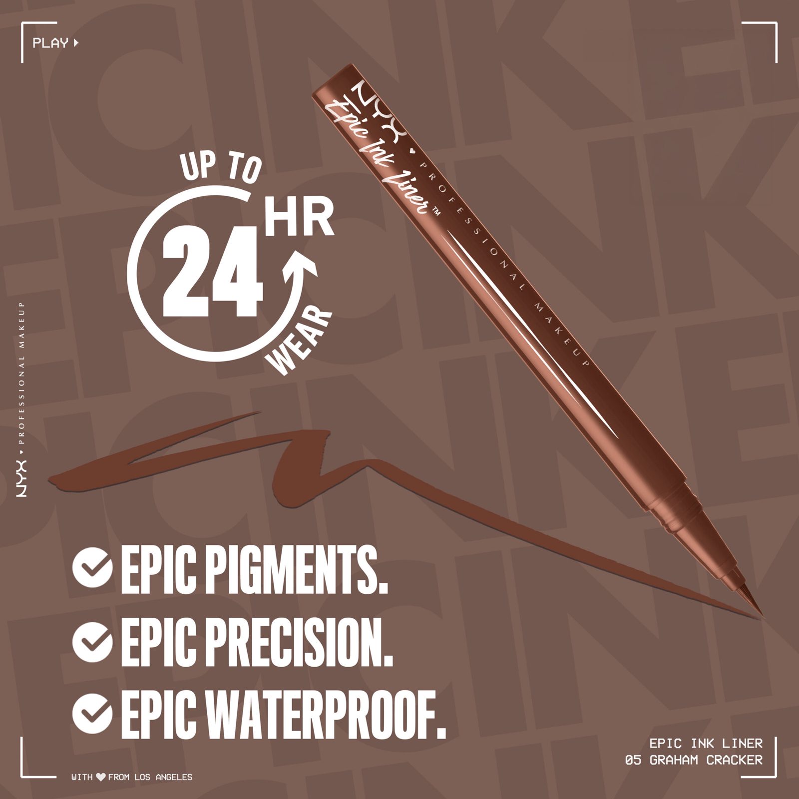 NYX PROFESSIONAL MAKEUP Epic Ink Liner Waterproof 05 Graham Cracker, bild 3