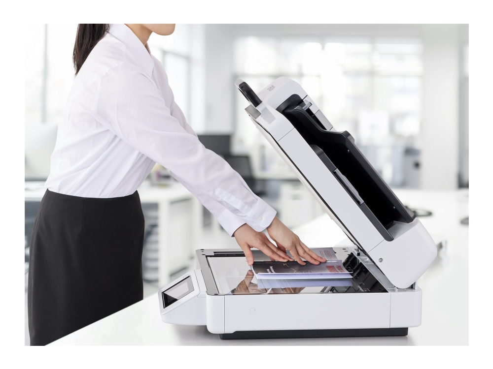 Epson WorkForce DS-71000WN - Dokumentskanner - Duplex - A3 - 600 dpi x 600 dpi - upp till 70 sidor/minut (mono) / upp till 70 sidor/minut (färg) - ADM (150 ark) - upp till 11200 scanningar per dag - USB 3.2 Gen 1x1, Gigabit LAN, USB, Wi-Fi(ac)