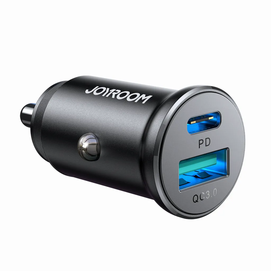 Joyroom Mini billaddare USB-A och USB-C 30W, PD