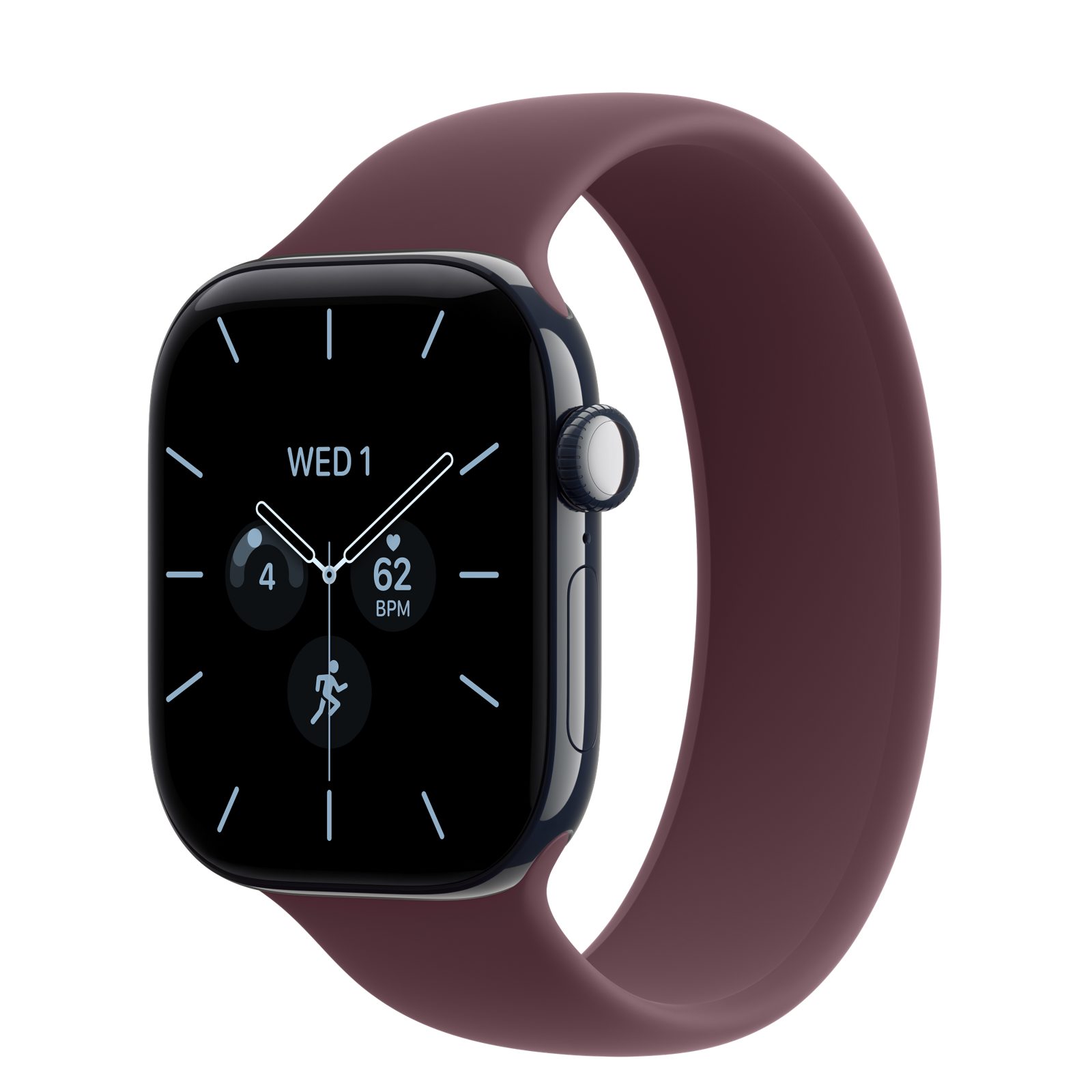 Apple Watch Series 12 (GPS + Cellular) • Keramikboett nattblå, 42 mm • Sololoop bourgogne