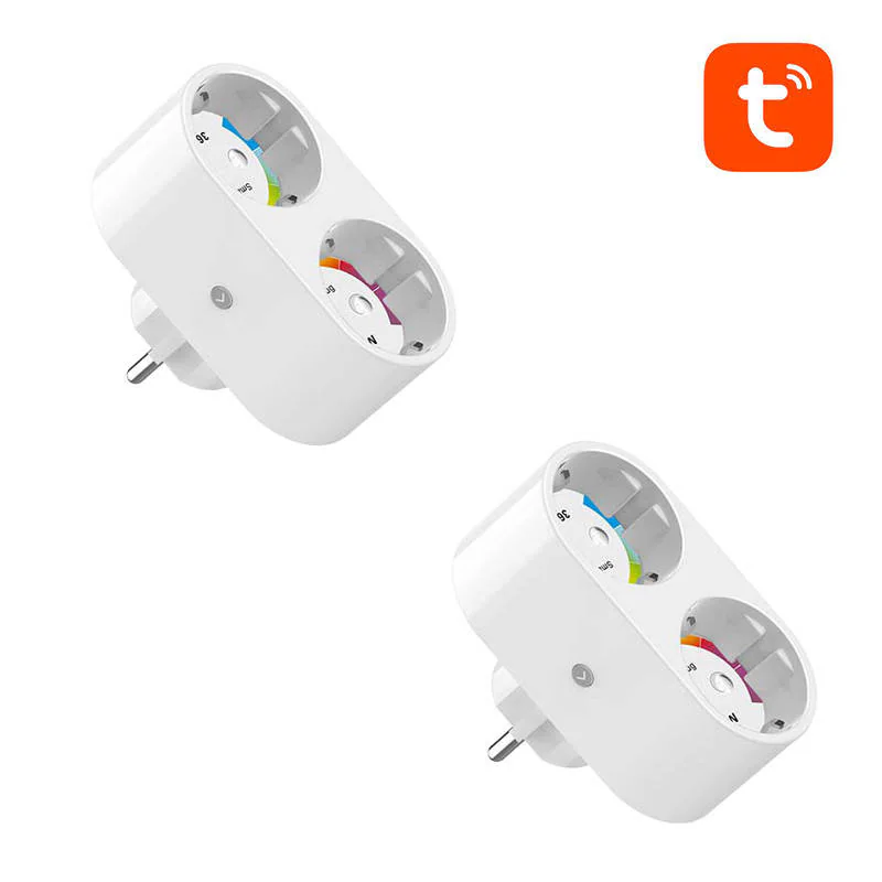 Gosund SP211 – smart dubbelkontakt med Wi-Fi (2-pack) 3500 W Tuya
