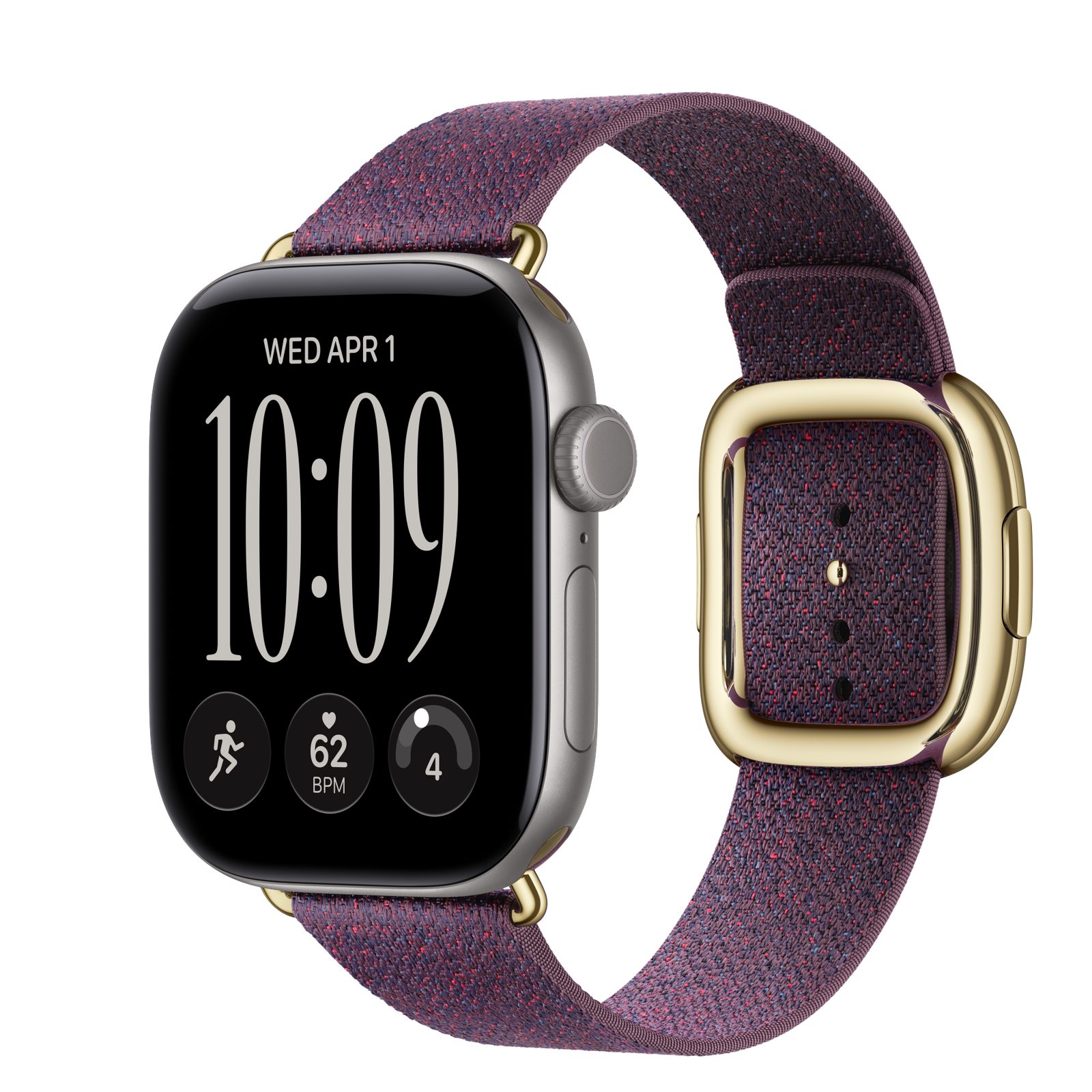 Apple Watch Series 12 (GPS + Cellular) • Aluminiumboett rymdgrå, 42 mm • Modernt spänne mullbär