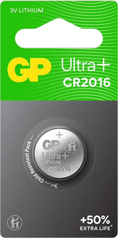 GP Litiumbatteri Knappcell CR2016 3V 1-P
