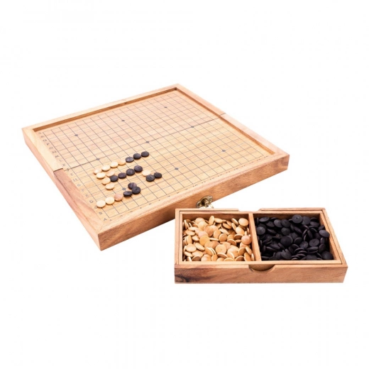 Go Game Set Med Träpjäser