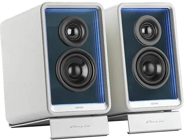 Edifier QR65 Desktop Active Monitor with GaN Charger, 2x35W RMS, Bluetooth/USB-A, RGB - Vit, bild 4