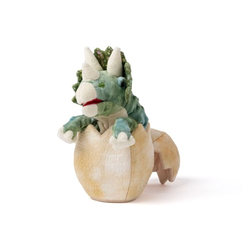 Teddykompaniet - Hand Puppet - Triceratops in Egg, 20 cm (TK4430)