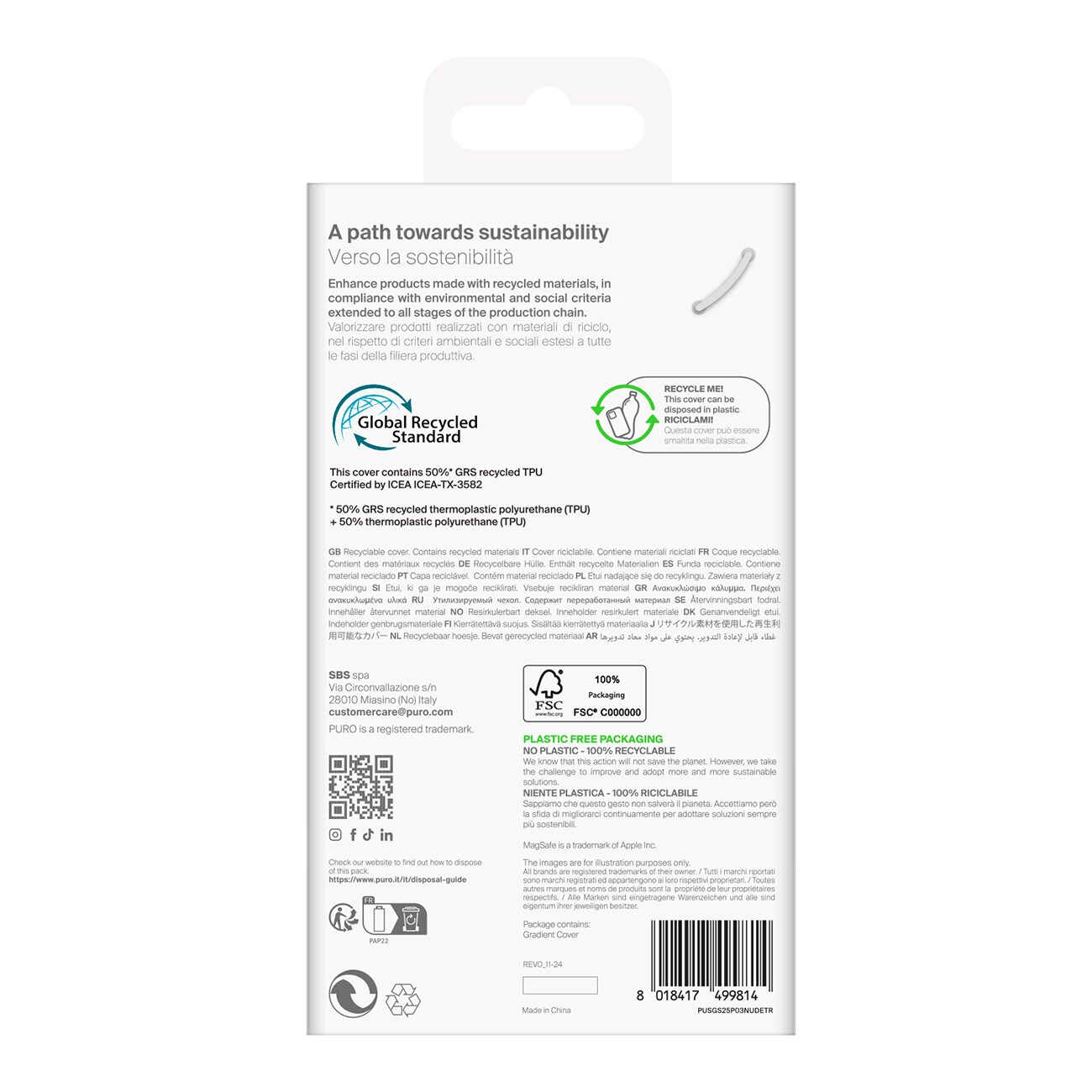 Puro Samsung Galaxy S25 Ultra 0.3 Nude skal, transparent, bild 4