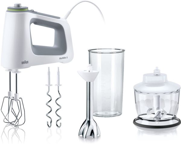 Braun MultiMix 5 HM 5137 WH - Handmixer - 750 W - vit / grå, bild 2
