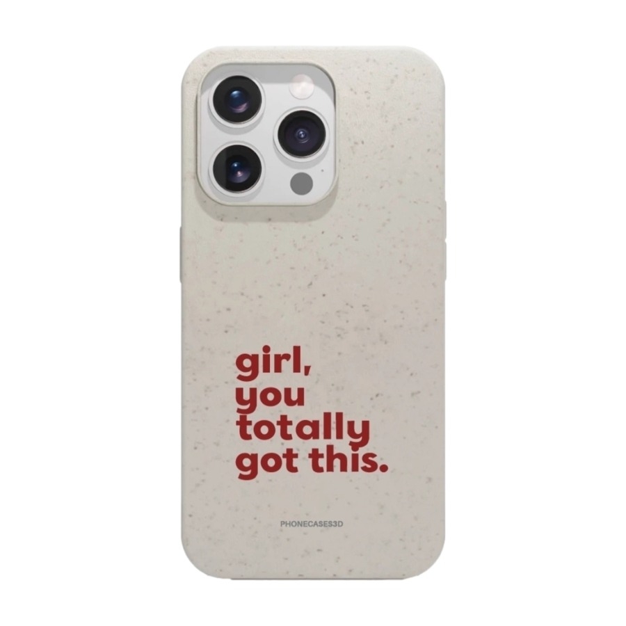 Phonecases3D iPhone 15 Pro Martine Halvorsen skal tillverkat med Fibriva™, vit