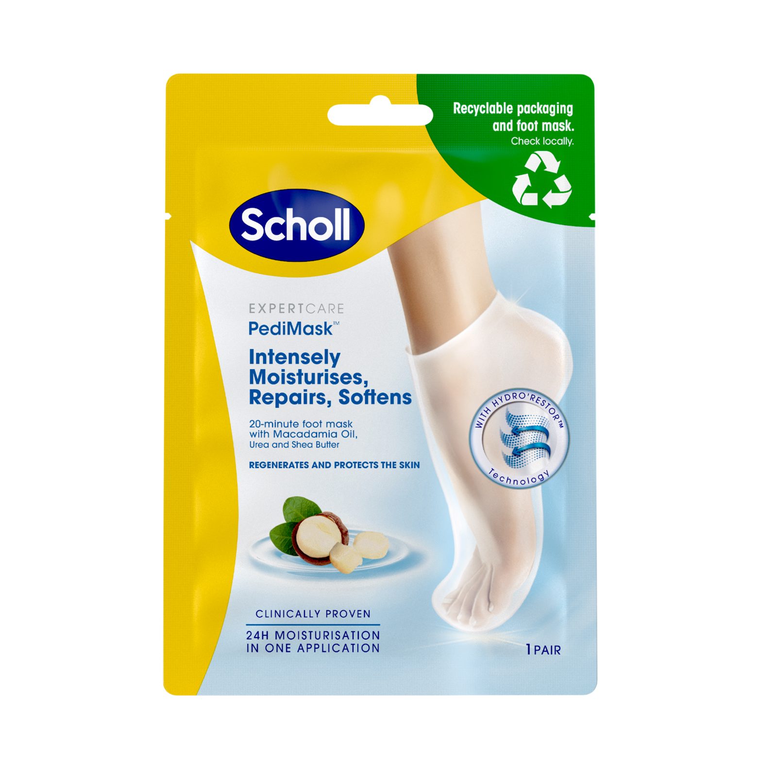 Scholl ExpertCare PediMask™ Macademia Oil 2 pcs
