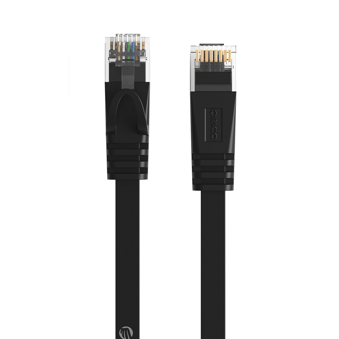 Orico PUG-C7B CAT7 10 Gbps RJ45 Ethernet-nätverkskabel för internet och LAN, platt, 3 m – svart, bild 2
